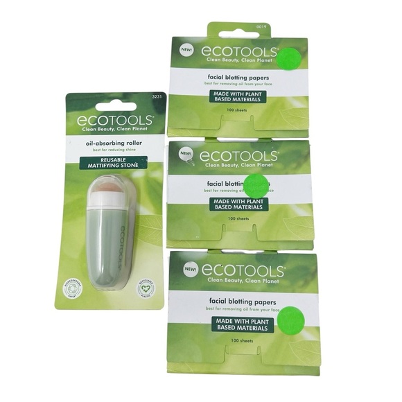 Ecotools Oil-Absorbing Roller Reusable Mattifying Stone & Facial Blotting Papers - Picture 1 of 4